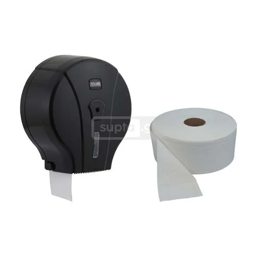 VIALI-ვიალი ტუალეტის ქაღალდის დისპენსერი შავი